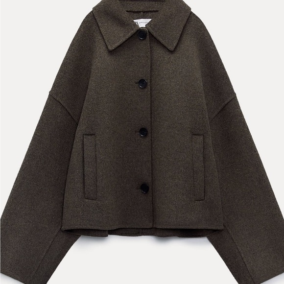 Zara Wool Blend Jacket - Picture 2 of 6